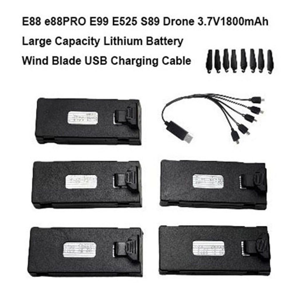 Eachine Drone E010 - Zwarte Lithium Batterij 3.7V1800mAh Grote Capaciteit