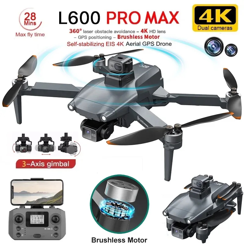 Drone Camera Professional - L600 PRO MAX GPS Drone Professionele