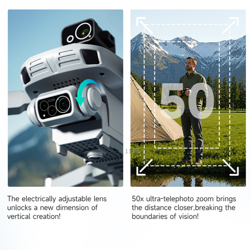 Drone Camera Professional - Professionele drone met GPS-scherm en obstakeldetectie,